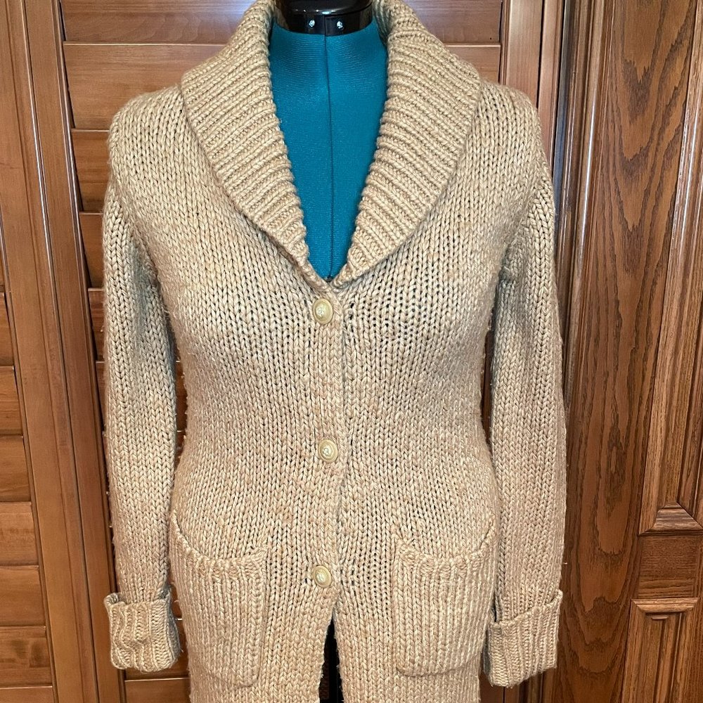 (VINTAGE!!) Express world brand long button sweater